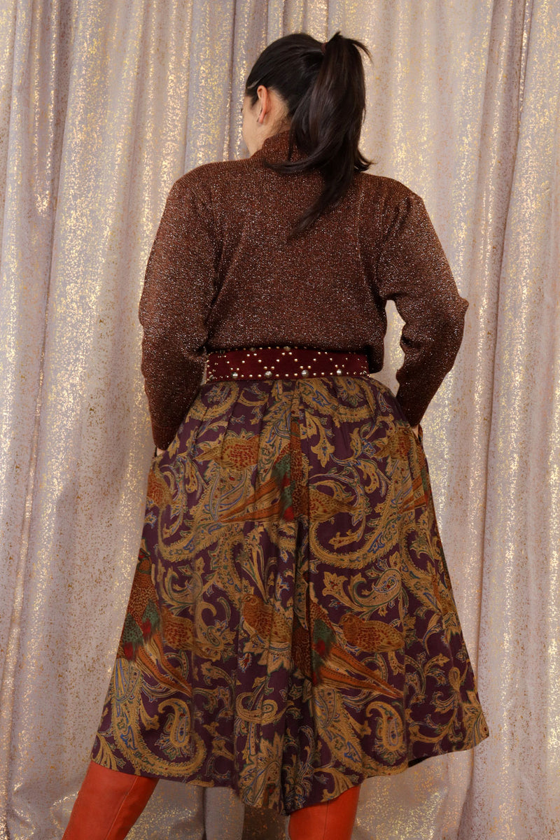 Pheasant Paisley Print Culottes L