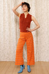 Pumpkin Plaid Knit Pants