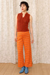 Pumpkin Plaid Knit Pants