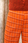 Pumpkin Plaid Knit Pants