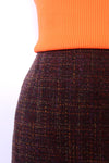 Plum Plaid Mini Skirt S/M