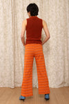 Pumpkin Plaid Knit Pants