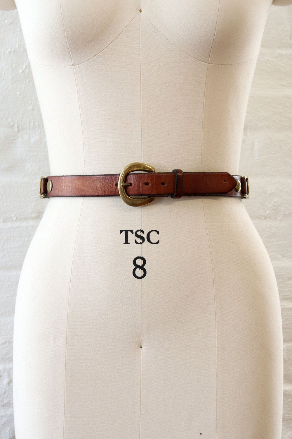 Chunky Leather Brass Waistbelt