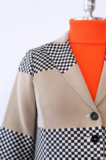 Etro Checkered Crop Blazer S