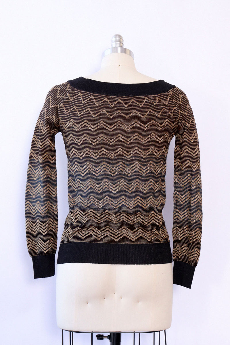 Missoni Metallic Zig Zag Sweater S/M