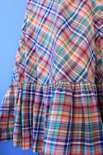 Madras Ruffle Sundress S/M