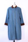 Corduroy Collar Denim Duster M-XL