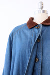 Corduroy Collar Denim Duster M-XL