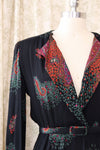 Tailleur Rayon Paisley Belted Dress S/M