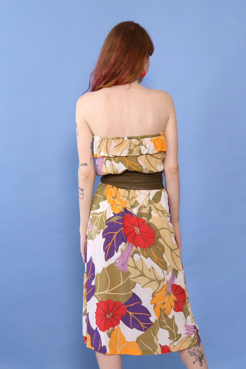 Ragtime Hibiscus Strapless Dress S/M