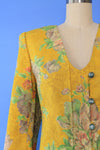 Ungaro Daffodil Brocade Mini Skirt Suit S/M