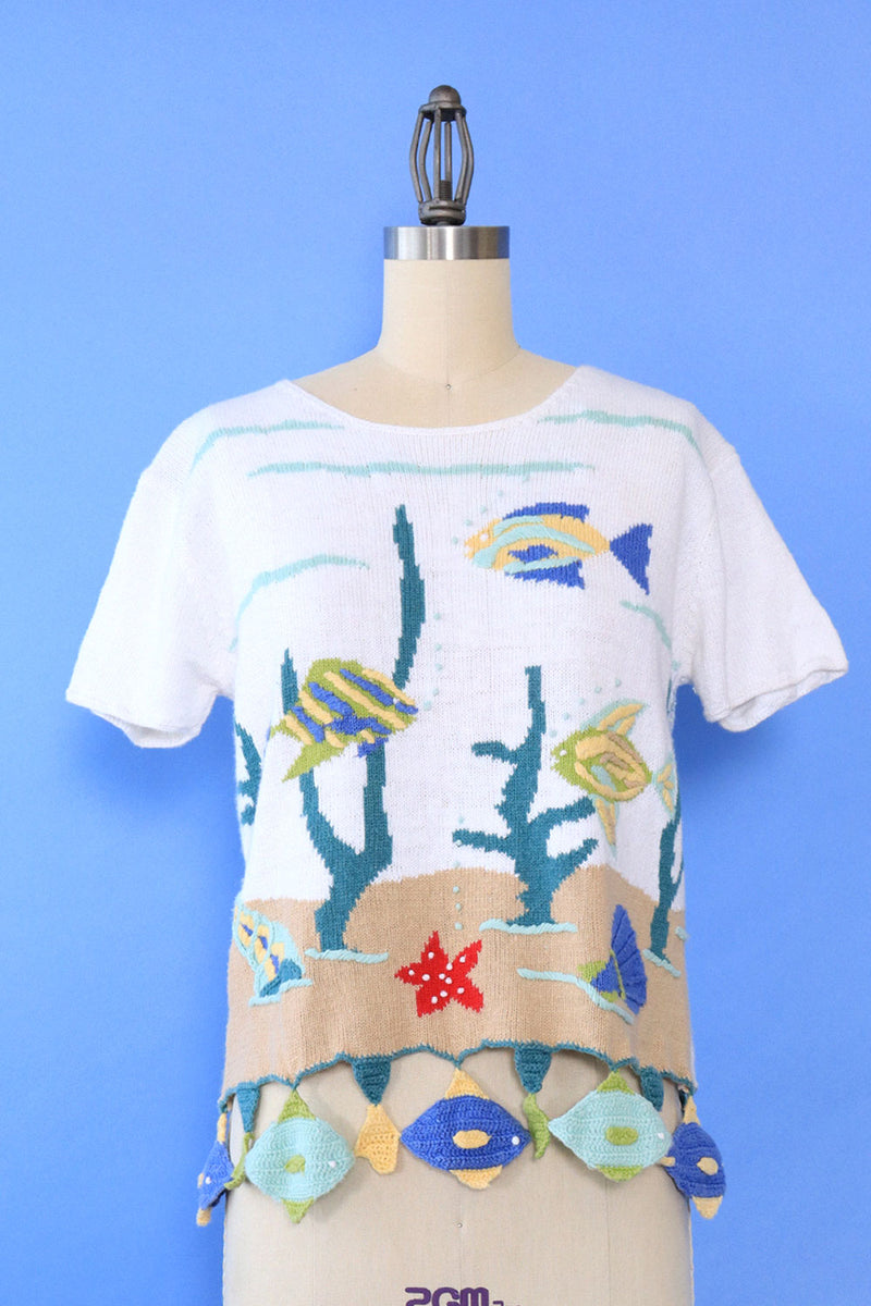 Underwater Novelty Knit Top M