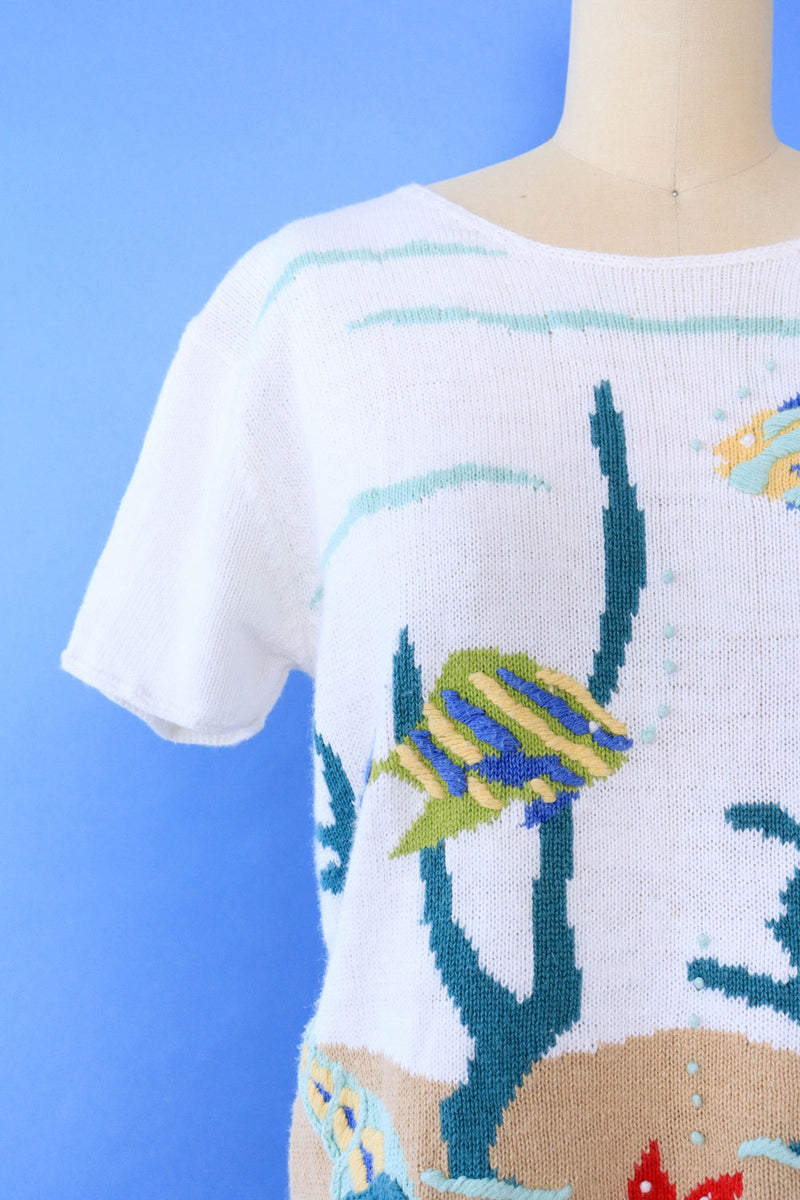 Underwater Novelty Knit Top M