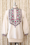 Embroidered Wildflower Cotton Tunic S
