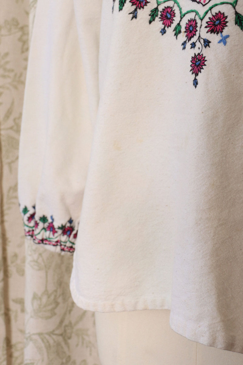 Embroidered Wildflower Cotton Tunic S