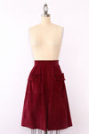 Boysenberry Corduroy Pocket Skirt XS/S