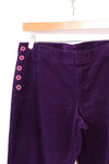Purple Side Button Flared Cords M/L