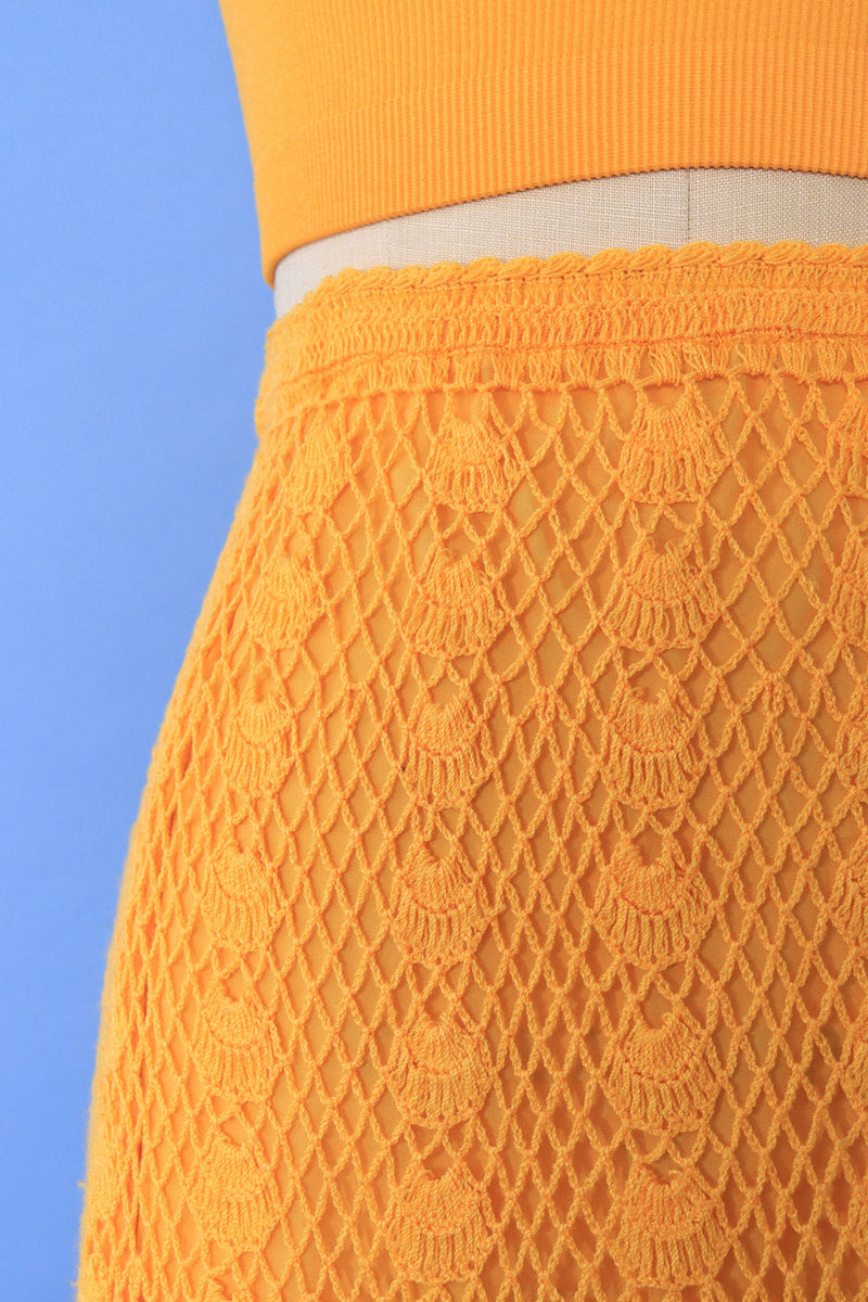 Mango Crochet Midi Skirt M/L