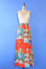 Colorblock Scenic Maxi Skirt M/L