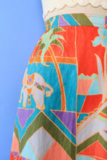 Colorblock Scenic Maxi Skirt M/L