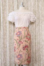 Wallpaper Floral Pencil Skirt M