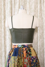 Santandrea Olive Leather Tank XS