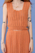 Peach Cotton Crochet Set S-L