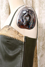 Santandrea Olive Leather Tank XS