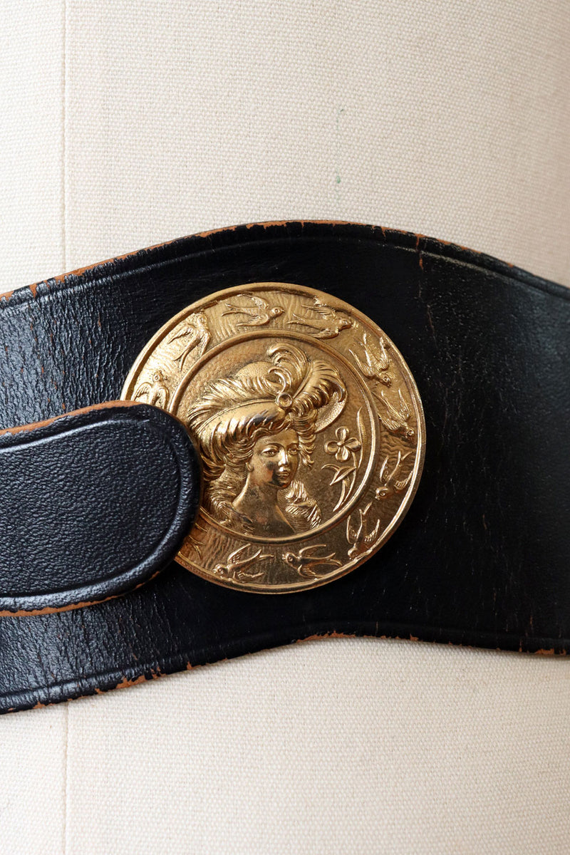 1950s Calderon Bird & Lady Medallion Waistbelt