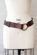 Brown Saddle Leather Switchback Belt