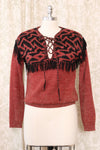 Clay Fringe Sweater M