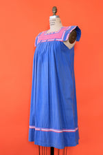 Blueberry Quilted Smock Dress S/M