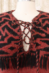 Clay Fringe Sweater M