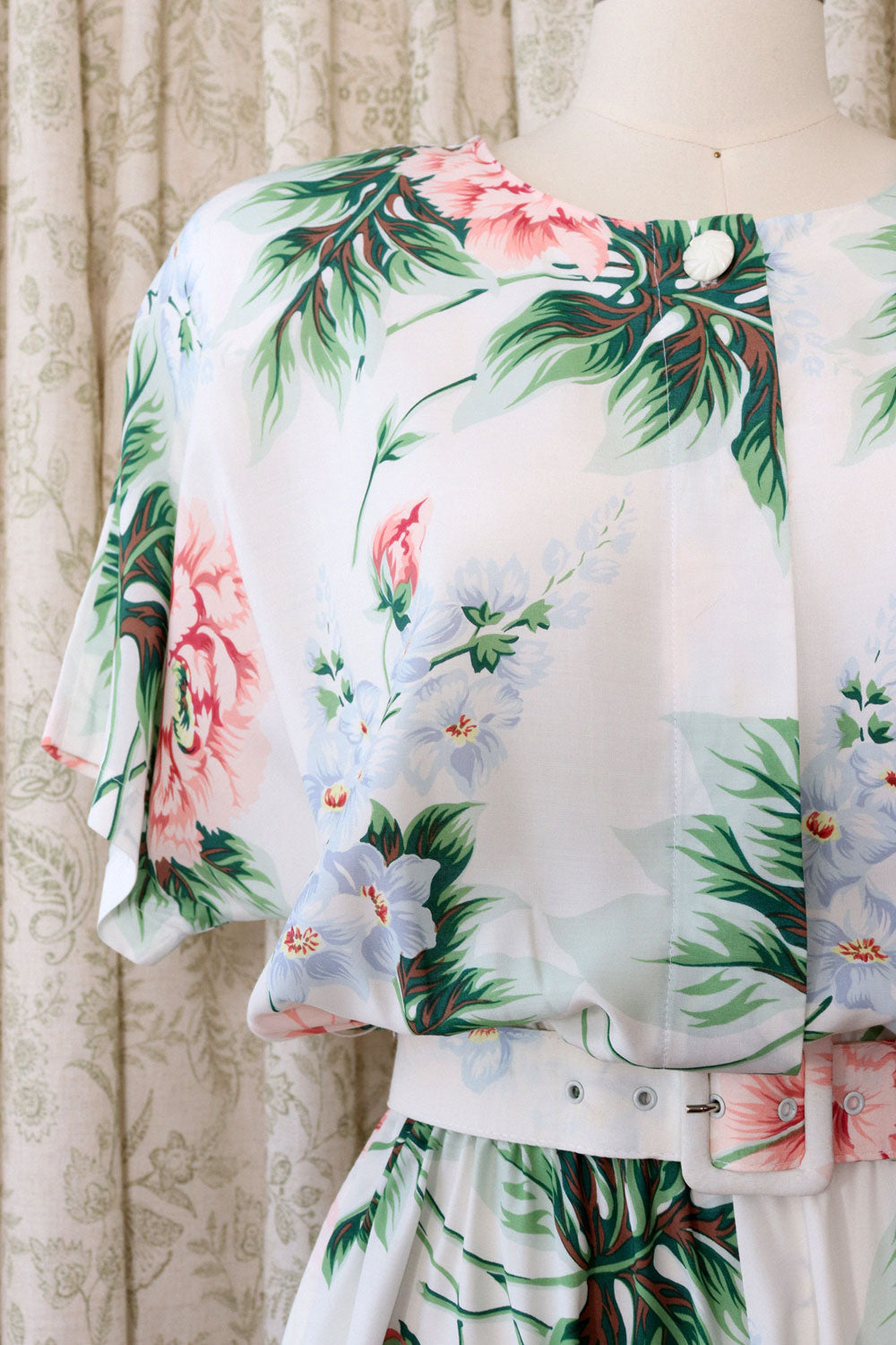 Carol Anderson Floral Rayon Deadstock Dress L/XL