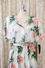 Carol Anderson Floral Rayon Deadstock Dress L/XL