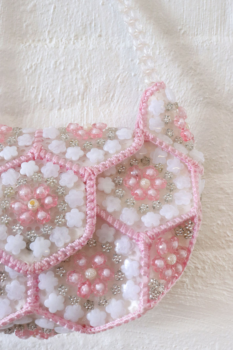 Candy Pink Rosette Purse