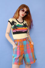 Madras Plaid Shorts S