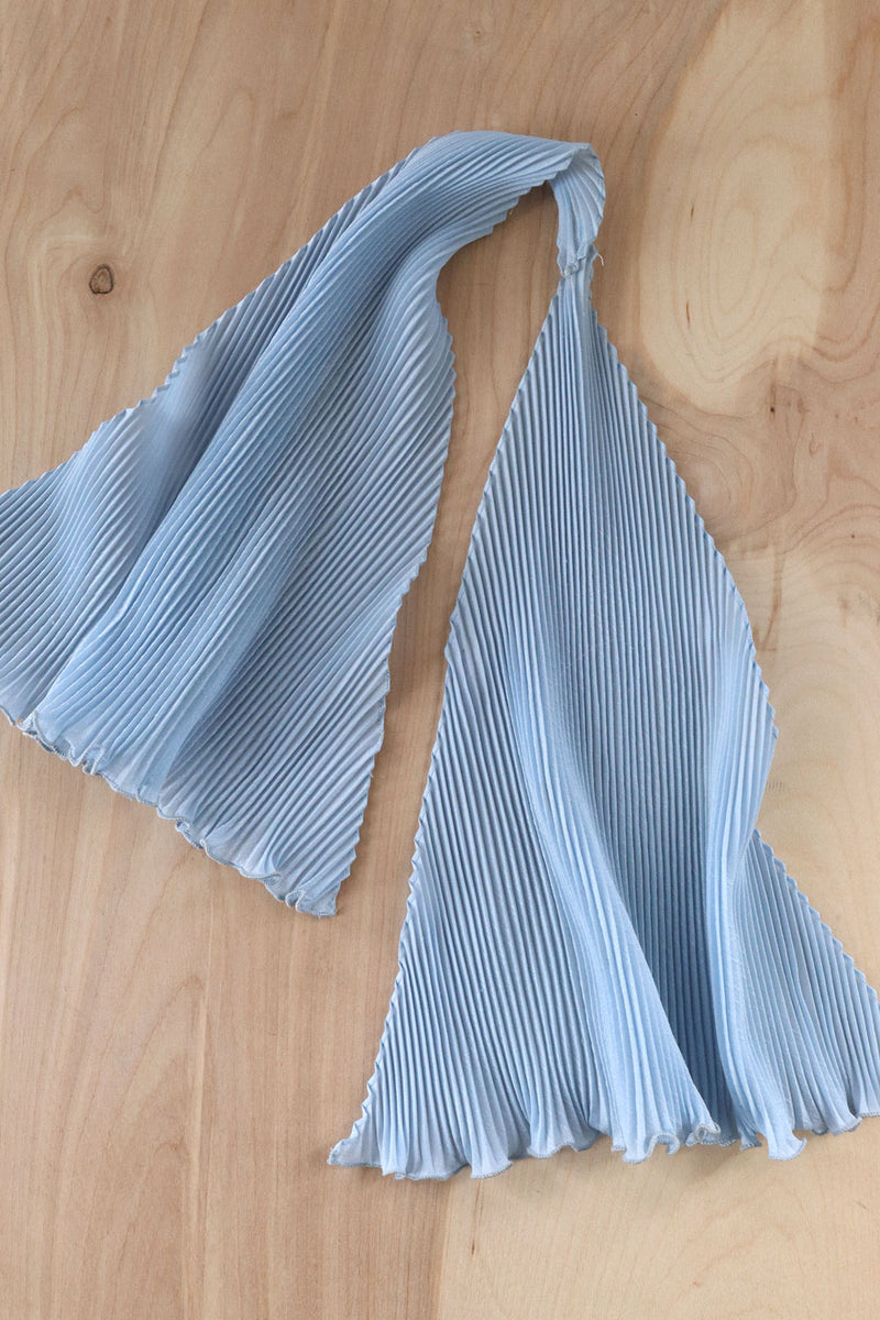 Baby Blue Pleated Necktie