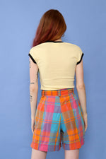 Madras Plaid Shorts S