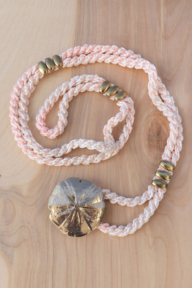 Blush Sand Dollar Rope Belt