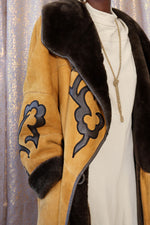 Jacques Jekel Shearling Appliqué coat S/M