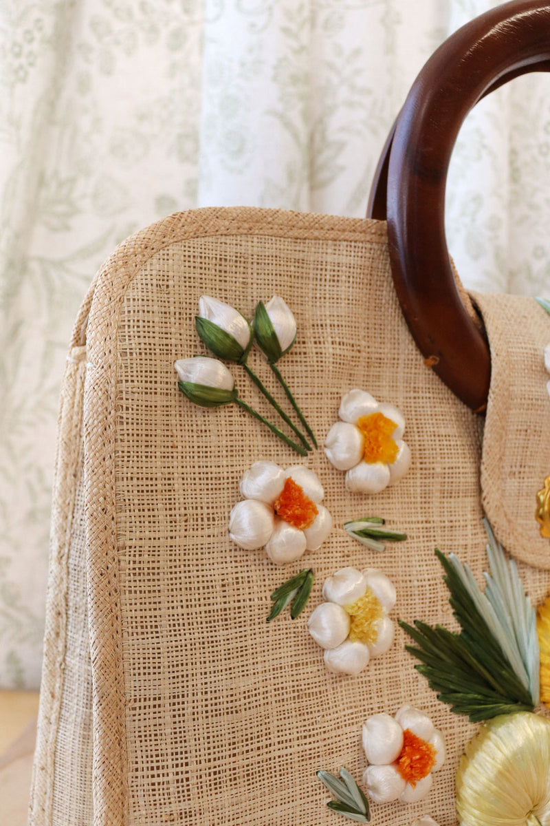 Raffia Fruit Basket Bag (XL)