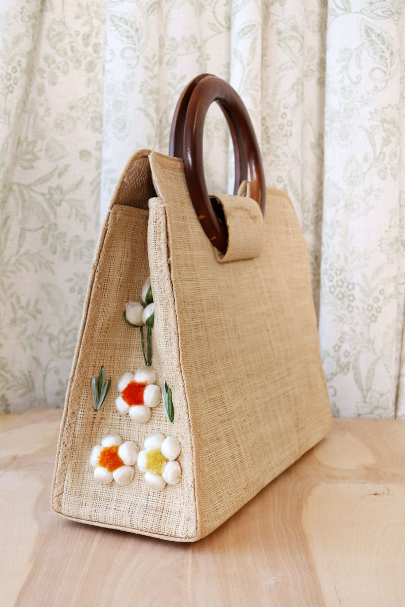 Raffia Fruit Basket Bag (XL)