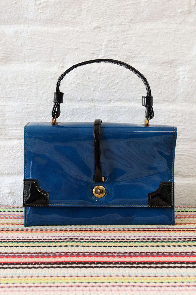 Cerulean Blue Glossy Handbag