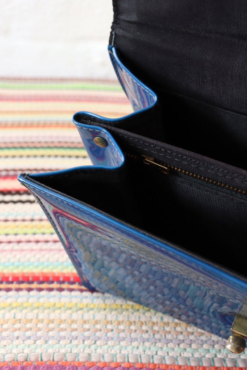 Cerulean Blue Glossy Handbag