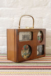 1960s Wooden Frame Box Bag