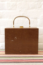 1960s Wooden Frame Box Bag