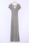 Smoky Gray Beaded Crochet Dress S/M