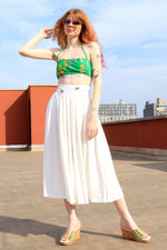 Flowy White Culottes S
