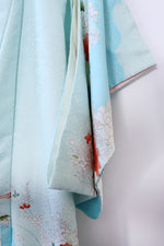 Sky Blue Golden Embroidered Kimono S-L